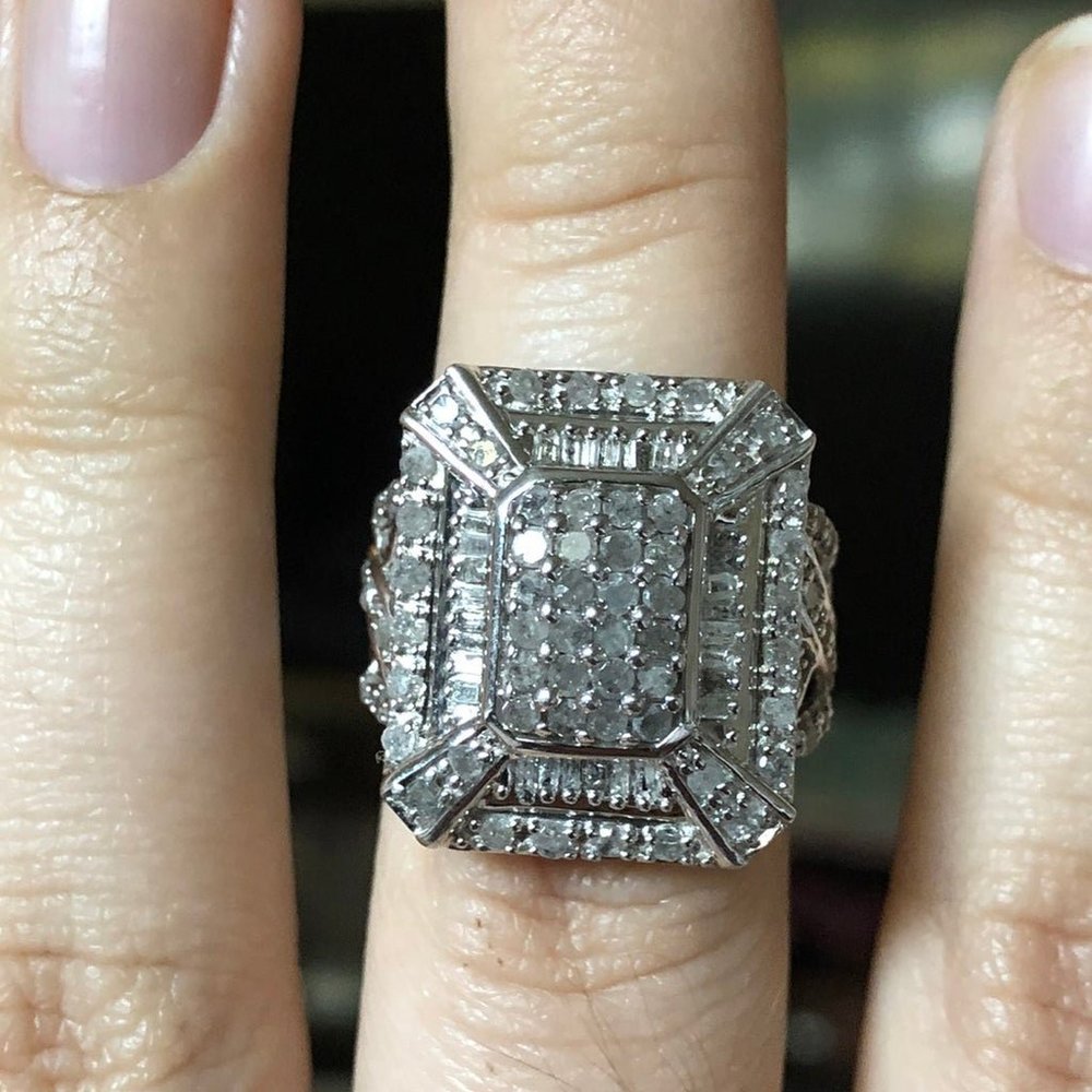 1.5 CTW Diamond Sterling Silver Ring